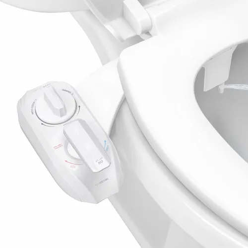 Miniatura 11 de LUXE Bidet NEO 320 Plus - Agua caliente, boquilla dual, accesorio de bidé no eléctrico para asiento de inodoro, instalación patentada de Cromo