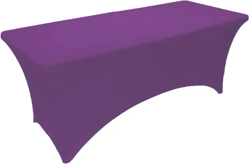 Miniatura 9 de Mantel de mesa de elastano elástico para mesa plegable rectangular de 5.9 ft, color verde cazador