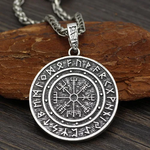 Miniatura 4 de Leprato Collar vikingo nórdico, amuleto de runa vikinga nórdica, dije de amuleto vikingo, regalo de joyería para hombres y mujeres