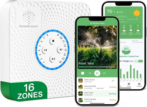 Miniatura 15 de ImoLaza ET Master Controlador inteligente de rociadores de 4ª generación: controlador de riego WiFi de 4 zonas mejorado con riego automatizado