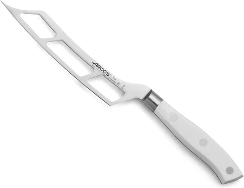 Miniatura 38 de Arcos Cuchillo forjado dentado de acero inoxidable de nitrum de 5 pulgadas y hoja de 5.118 in. Mango ergonómico POM de polioximetileno. Serie Blanco