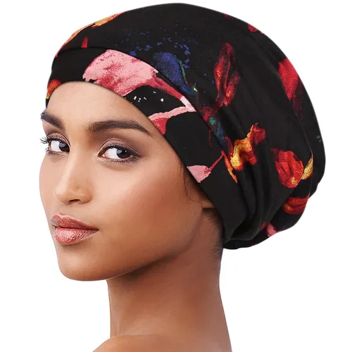 Miniatura 128 de Alnorm - Gorro con forro de satén y suave banda elástica para hombres y mujeres, talla única Se ajusta a la mayoría