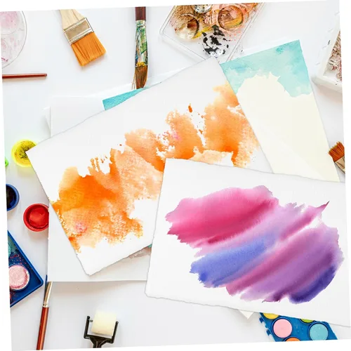 Miniatura 5 de ARTIBETTER 25sheets Cold Press Watercolor Paper Deckle Edges Blank Artist Paper for Painting Sketching and Card Making Versatile Use for All Skill