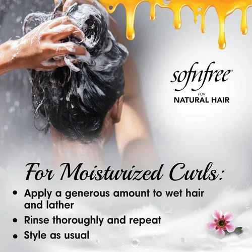 Miniatura 4 de Sofn'free Hydration - Champú de miel de manuka, hidratante natural para cabello ondulado y cabello rizado, añade brillo y suavidad, reduce