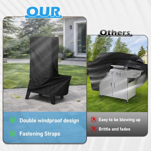 Miniatura 8 de Cubierta de parrilla Utheer para ahumador vertical de gas Pit Boss 3-Serie, cubierta impermeable anti-UV de 600D de longitud completa y resistente