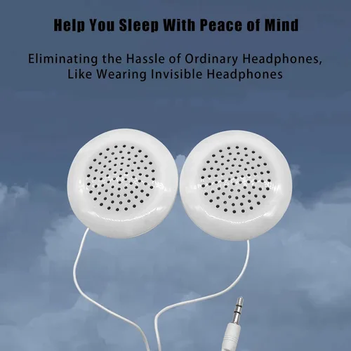 Miniatura 8 de Altavoz de almohada, 0.138 in, mini altavoz portátil estéreo con 2 altavoces estéreo de alta fidelidad para teléfono MP3, CD portátil