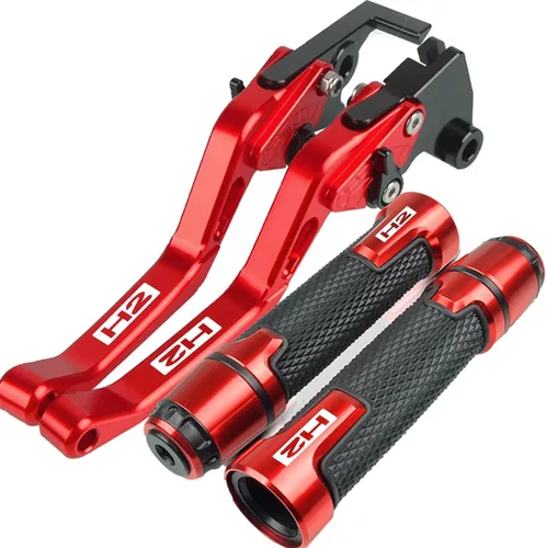 Miniatura 9 de DOUKI Para Kawasaki H2 H2R 2015 2016 motocicleta freno corto embrague palancas embrague embrague empuñaduras manillar extremos CNC accesorios