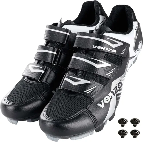 Miniatura 4 de Venzo Men's Mountain Bike Bicycle Cycling Shoes with Multi-Function Clip-Less Pedal & Cleat - Compatible with Shimano SPD & Crankbrother Systems