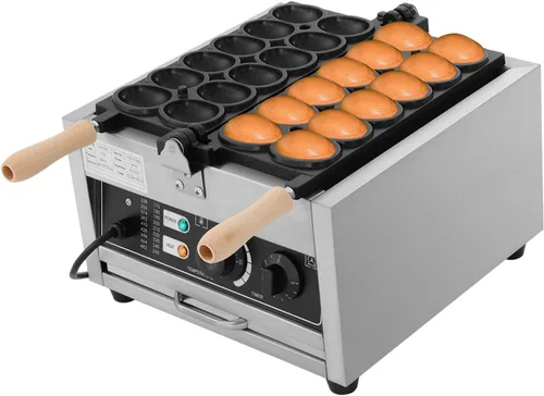 Miniatura 10 de Máquina eléctrica comercial para hacer gofres de huevos de 6 rejillas, máquina de panadería antiadherente, máquina panadera para panqueques