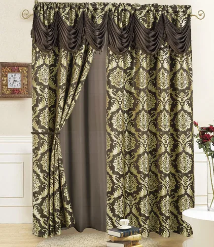DreamField Linen Cortinas de Jacquard para ventana de sala de estar y dormitorio, 54 pulgadas de ancho x 84 pulgadas de largo, juego de 2 paneles