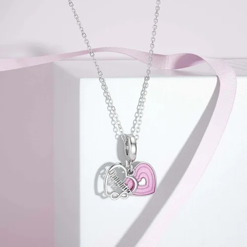 Miniatura 3 de SEVENWELL Dijes familiares para Pandora, plata de ley 925 con forma de corazón y flores para pulsera, mamá, hermana, hija, esposa, nana, mejor amiga