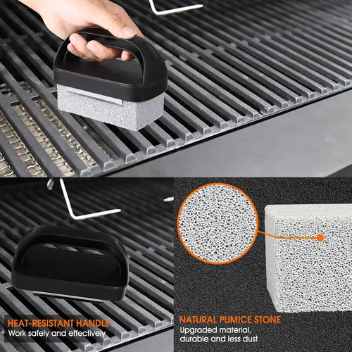 Miniatura 3 de Limpiador de parrilla, bloque de ladrillos de limpieza de plancha, ladrillos de limpieza de piedra resistente, piedra pómez de limpieza de parte