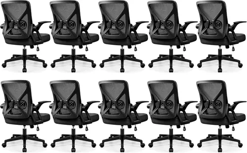 Miniatura 12 de FelixKing Silla de Oficina - Silla de Escritorio Ergonómica de Malla Transpirable para Tareas con Ruedas y Soporte Lumbar, Sillas de Oficina