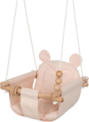 Miniatura 12 de Monkey & Mouse Columpio para bebé, silla colgante portátil para interiores y exteriores, color verde pálido, para bebés y niños pequeños de 6 meses