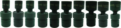Williams 36910 Juego de llaves de vaso de impacto universal de 6 puntos de 3/8 pulgadas de 3/8 pulgadas