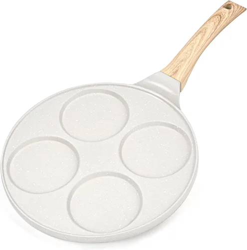 Miniatura 7 de Sartén para panqueques apta para todas las estufas, 4 tazas, para panqueques, antiadherente, con revestimiento libre de PFOA, mini sartén