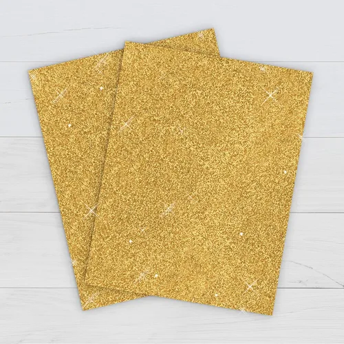 Miniatura 2 de PrintWorks - Cartulina imprimible con purpurina dorada sin desprendimiento, 8.5 x 11 pulgadas, 15 hojas, papel con purpurina dorada de 104 libras