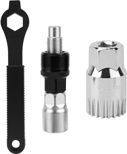 Oumers Extractor de manivela de bicicleta/removedor de brazo y removedor de soporte inferior con llave inglesa/llave de 0.630 in. Kit de