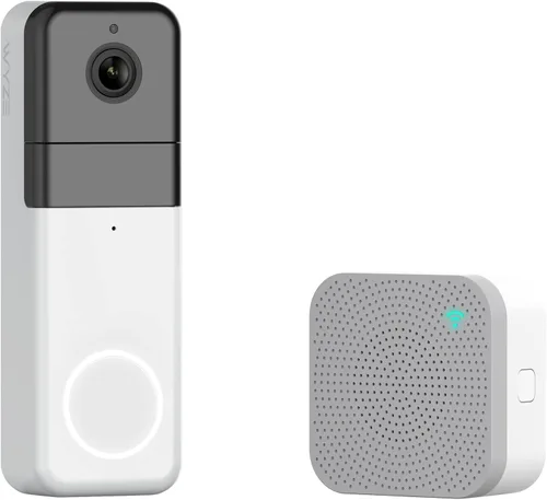 Wyze Timbre inalámbrico con video Doorbell Pro (timbre incluido), video HD 1440, relación de aspecto 1:1: 1: vista de pies a cabeza, audio