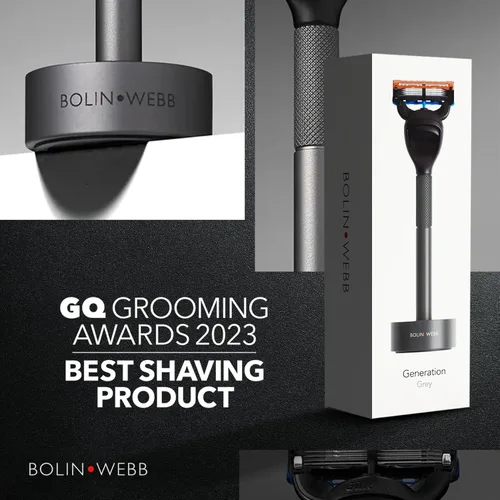 Miniatura 6 de Bolin Webb Generation Razor & Stand - Maquinillas de afeitar de lujo para hombres con 5 cuchillas Gillette Fusion, maquinilla de afeitar de aluminio