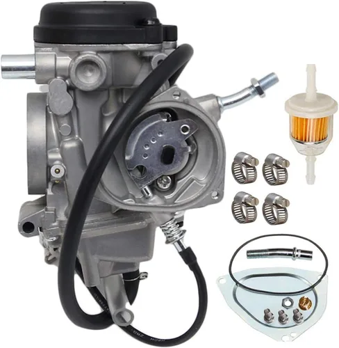 Miniatura 4 de Kit de carburador para Yamaha Big Bear Wolverine Kodiak Grizzly 400 YFM 400 YFM400 2000 2001 2002 2003 2004 2005 2006 ATV, con filtro de combustible