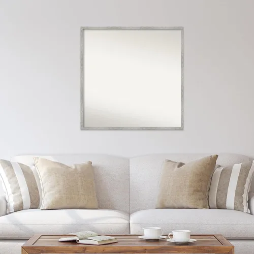 Miniatura 1031 de Amanti Art Espejo de baño blanco para sobre el fregadero, 32 x 45 pulgadas, espejo de tocador rectangular blanco esbelto, marco de madera moderno
