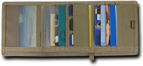 Miniatura 20 de RAPDOM Billetera de triple pliegue militar patriótico con bandera estadounidense de Estados Unidos, Verde -Oliva, Billetera triple