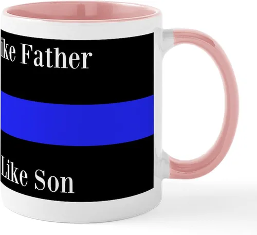 Miniatura 73 de CafePress Taza de café de cerámica de 11 oz (11.0 fl oz) de Police Mom