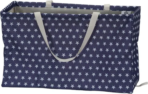 Miniatura 13 de Household Essentials Bolso de lona Krush con estampado floral blanco y azul, bolsa multiusos para todos los propósitos Floral azul