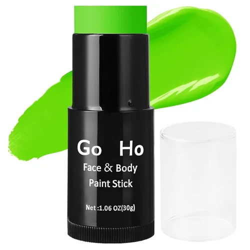 Miniatura 24 de Go Ho Barra de Pintura Facial Azul Mezclable en Crema (29.99 g), Pintura Corporal y Facial Azul Real de Cobertura Total para Adultos, Niños, Palo