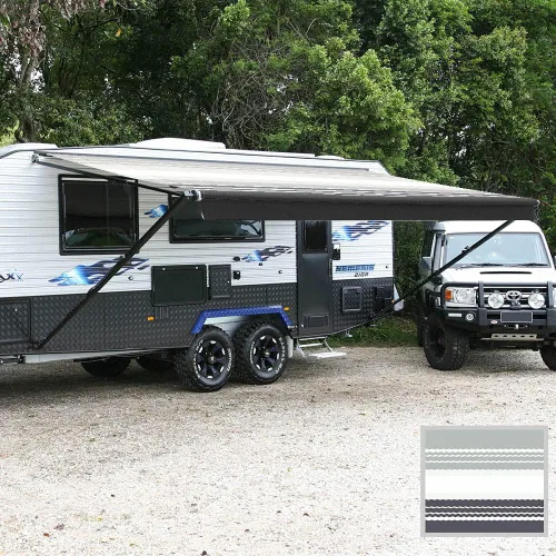 Miniatura 7 de Suncode Toldo de vinilo de alta calidad para autocaravana, 16 pies, pantalla de repuesto para toldo de cámper, color negro desteñido Descoloramiento