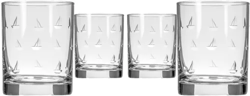 Miniatura 8 de Rolf Glass Sailing - Vaso de vino sin tallo de 18 onzas, juego de 4 copas de vino sin tallo, vidrio sin plomo, vasos grabados, fabricados con Juego