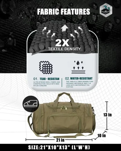 Miniatura 2 de Bolsa de gimnasio para hombres y mujeres con compartimento para zapatos, deporte, fin de semana, viajes, durante la noche, bolsa de transporte
