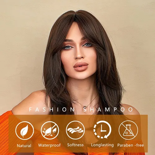 Miniatura 4 de Champú de tinte para el cabello castaño oscuro, champú de color de cabello con aceite de argán para hombres y mujeres, champú 3 en 1 para teñir