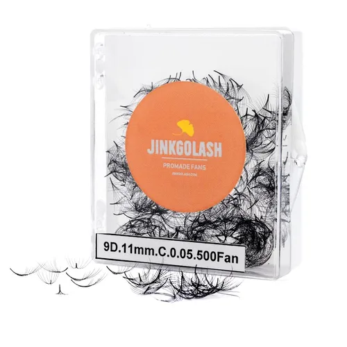 Miniatura 10 de 500 extensiones de pestañas Promade de 3D a 16D, abanicos de pestañas sueltas de 0.03/0.05/0.003 in de grosor, pestañas rizadas C D, longitud