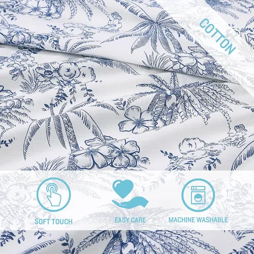 Miniatura 153 de Tommy Bahama - Juego de sábanas tamaño King, ropa de cama de percal 100% algodón con una sensación crujiente y fresca, sábanas con sábana bajera