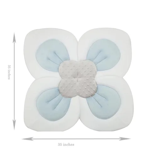 Miniatura 3 de PandaEar Almohadilla de baño para bebé recién nacido, pétalos de flores suaves para fregadero, bañera, regalo esencial para ducha (azul)