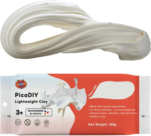 Arcilla ligera - Arcilla de secado al aire, ultra ligera y suave, segura y no tóxica, moldeable y flexible, arcilla de modelado DIY para figuras de