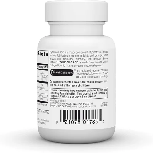 Miniatura 3 de Source Naturals Ácido hialurónico, 50 mg, 30 tabletas