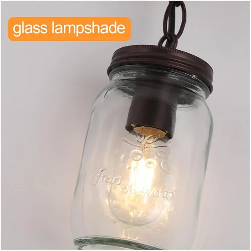 Miniatura 2 de Retro Industrial Style Led Chandelier Glass Modern Ceiling Lamp Pendant Lighting Indoor Fixture American Aisle Entrance Lamparas,for Dinning Room