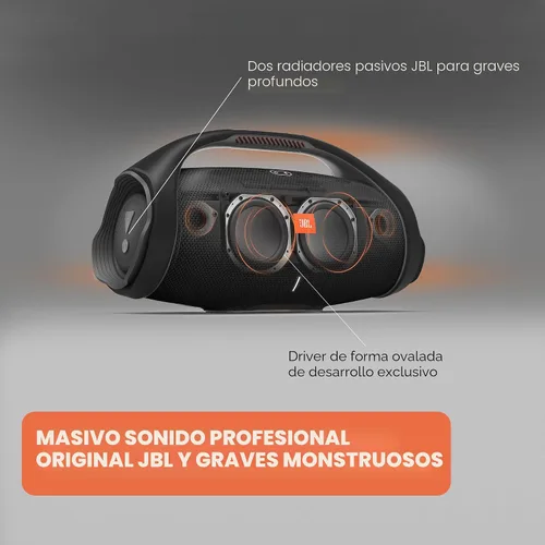 Miniatura 3 de JBL Boombox 2 - Altavoz Bluetooth portátil, sonido potente y graves monstruosos, resistente al agua IPX7, 24 horas de reproducción, Powerbank, JBL