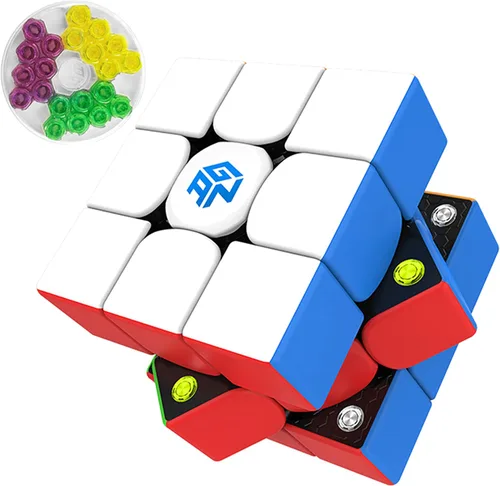 Miniatura 11 de CuberShop GAN 356 M 3x3 Cubo magnético de velocidad lite, Gans 3X3 cubo magnético sin calcomanías, rendimiento suave y rápido de 3 por 3 lite