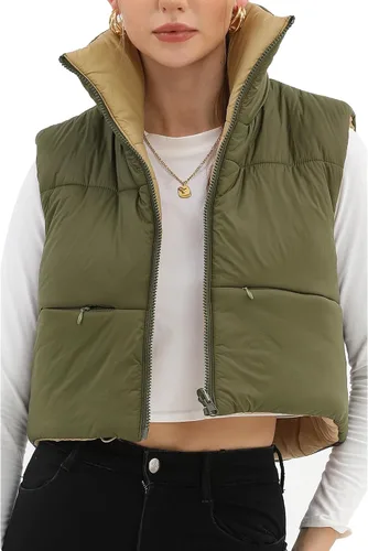 Miniatura 39 de Xeoxarel Chaleco acolchado corto con bolsillos para mujer (XS-XXL)