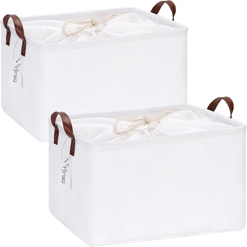 Miniatura 72 de Hinwo 31L Bolsas de almacenamiento grandes, organizadores de armario y almacenamiento, cestas de estante, cestas de almacenamiento plegables