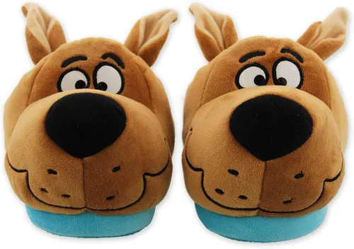 Miniatura 2 de Scooby Doo - Pantuflas de felpa para niños pequeños, Marrón