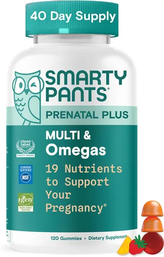 Miniatura 15 de SmartyPants Gomitas multivitamínicas prenatales - Fórmula mejorada: Omega 3 (DHA/EPA), metilfolato, biotina, vitamina D3, C, vitamina B12, B6