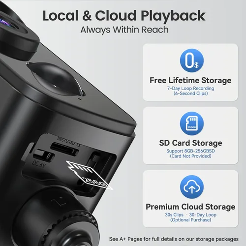 Miniatura 7 de Cámara de seguridad celular 4G LTE inalámbrica para exteriores, magnética, no necesita WiFi, panorámica de 300°, alimentada por energía solar