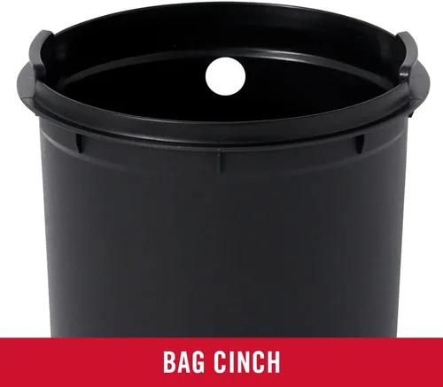 Miniatura 8 de Rubbermaid Basurero redondo de acero inoxidable, 1.6 galones, carbón, papelera con tapa para el hogar, baño, cocina, oficina