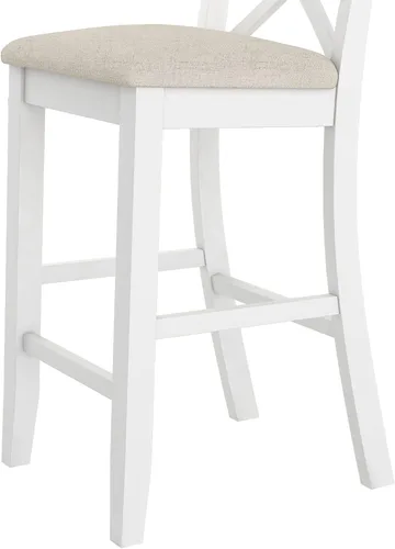 Miniatura 6 de P PURLOVE Juego de mesa de bar de 3 piezas, mesa de comedor de cocina rústica de altura de barra para 2, mesa de comedor rectangular con 2 sillas
