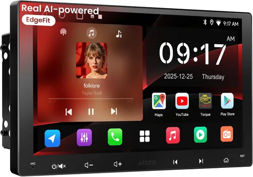 Miniatura 10 de ATOTOZONE A5L - Radio de coche de doble DIN Android en el tablero estéreo para automóvil con CarPlay/Android Auto, seguimiento